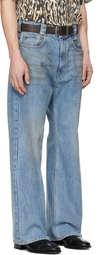 WILLY CHAVARRIA Blue Flared Denim Jeans