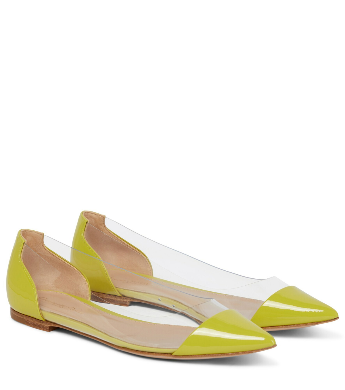 Gianvito Rossi - Plexi patent leather and PVC ballet flats Gianvito Rossi