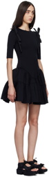 Shushu/Tong Black Elastic Braces Minidress