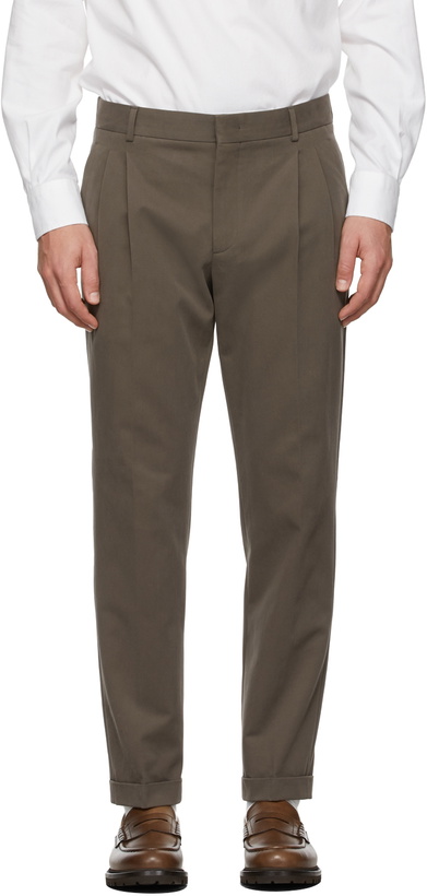 Photo: Loro Piana Taupe City Two Pinces Trousers