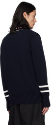 Moncler Navy Appliqué Sweater