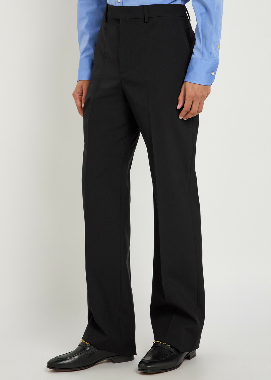 Valentino Garavani Straight-leg Wool Trousers Black
