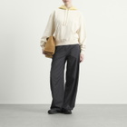 Auralee Women's BD Sweat Parka Jacket in Smoky White/Light Yellow
