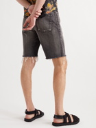 SAINT LAURENT - Distressed Denim Shorts - Black