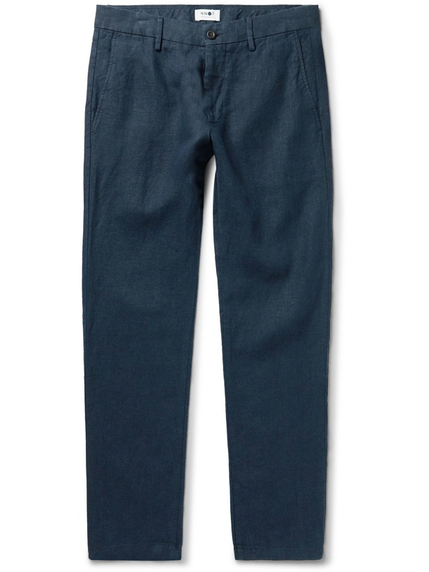 Photo: NN07 - Karl Linen Trousers - Blue