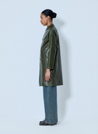 MM6 Maison Margiela Faux-Leather Button-Up Coat