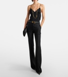 Saint Laurent Cassandre chain-detail jersey camisole