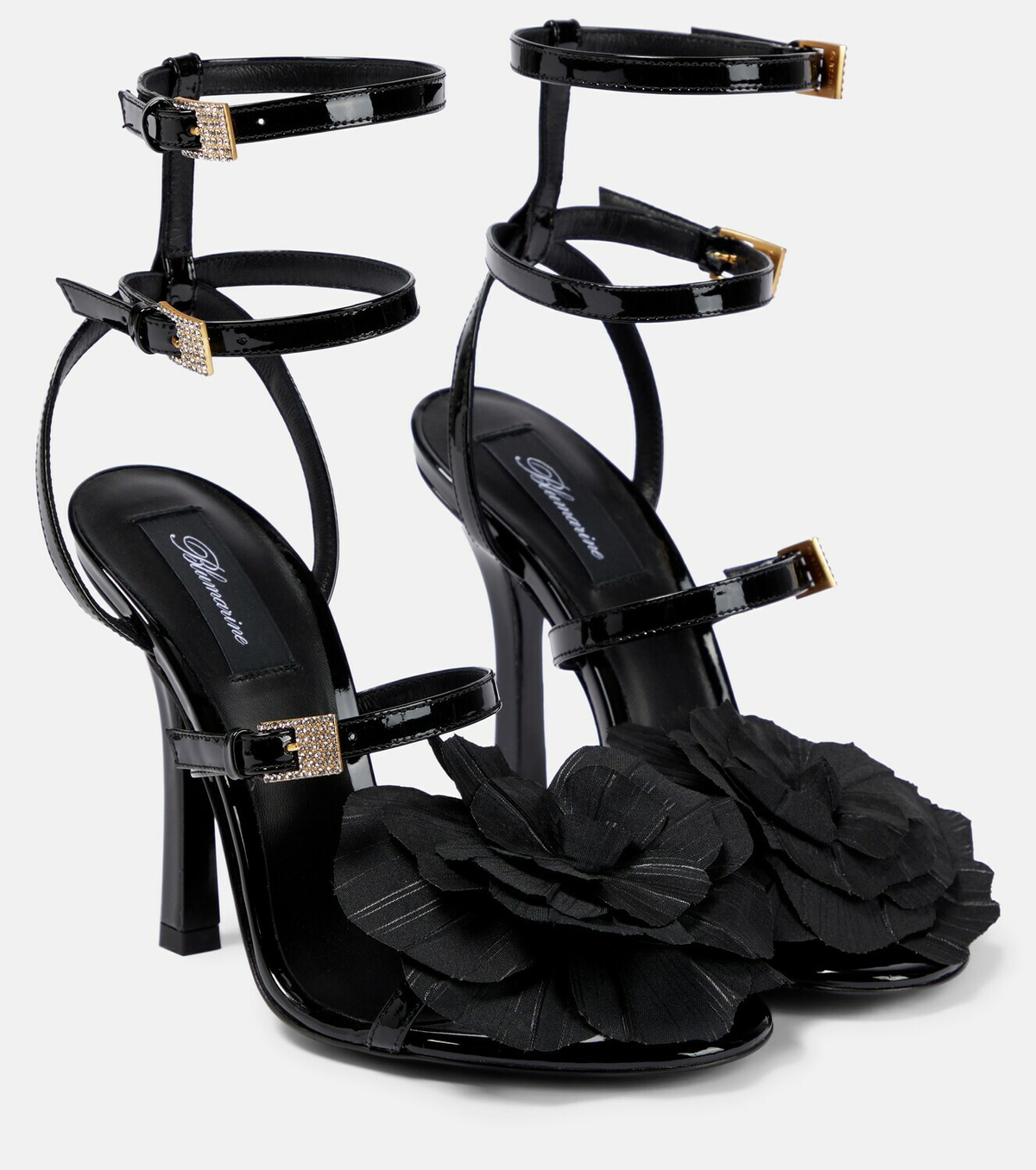 Blumarine - Embellished patent leather sandals Blumarine