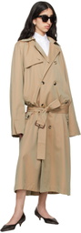 Meta Campania Collective Beige Jasper Cotton Tonic Trench Coat