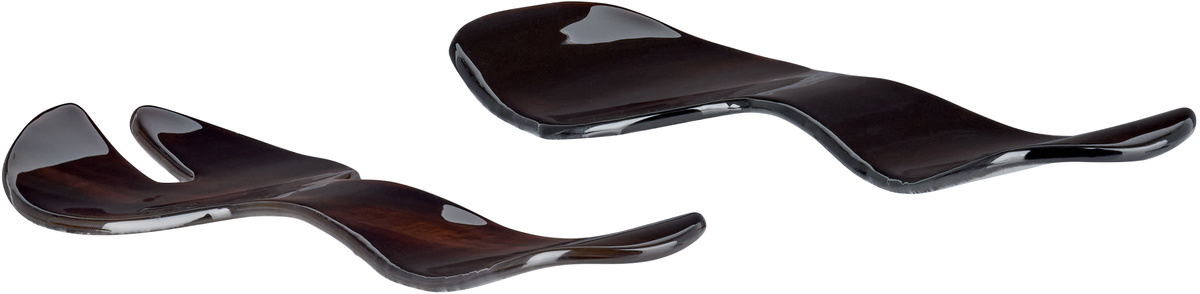 Los Objetos Decorativos Brown Glass Flatware Set