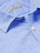 Canali - Linen and Cotton-Blend Shirt - Blue