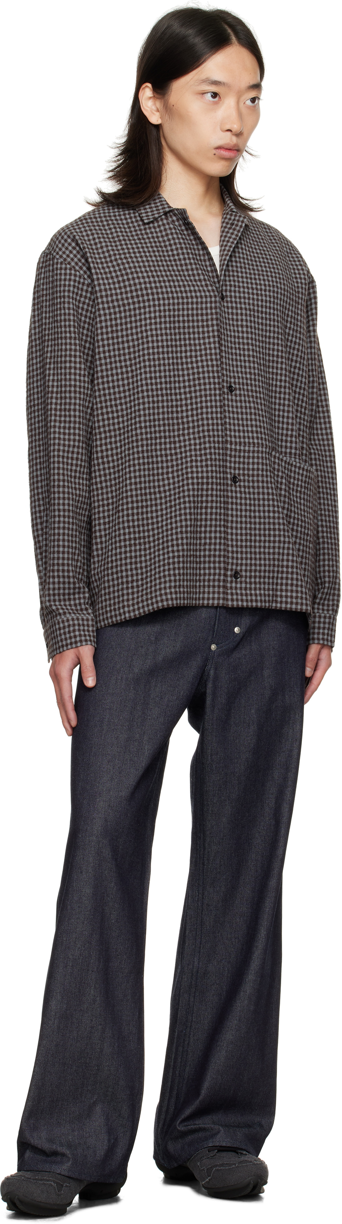 SAGE NATION Navy Straight Rivet Jeans