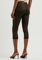 Knwls Grace Cropped Fine-knit Leggings Brown