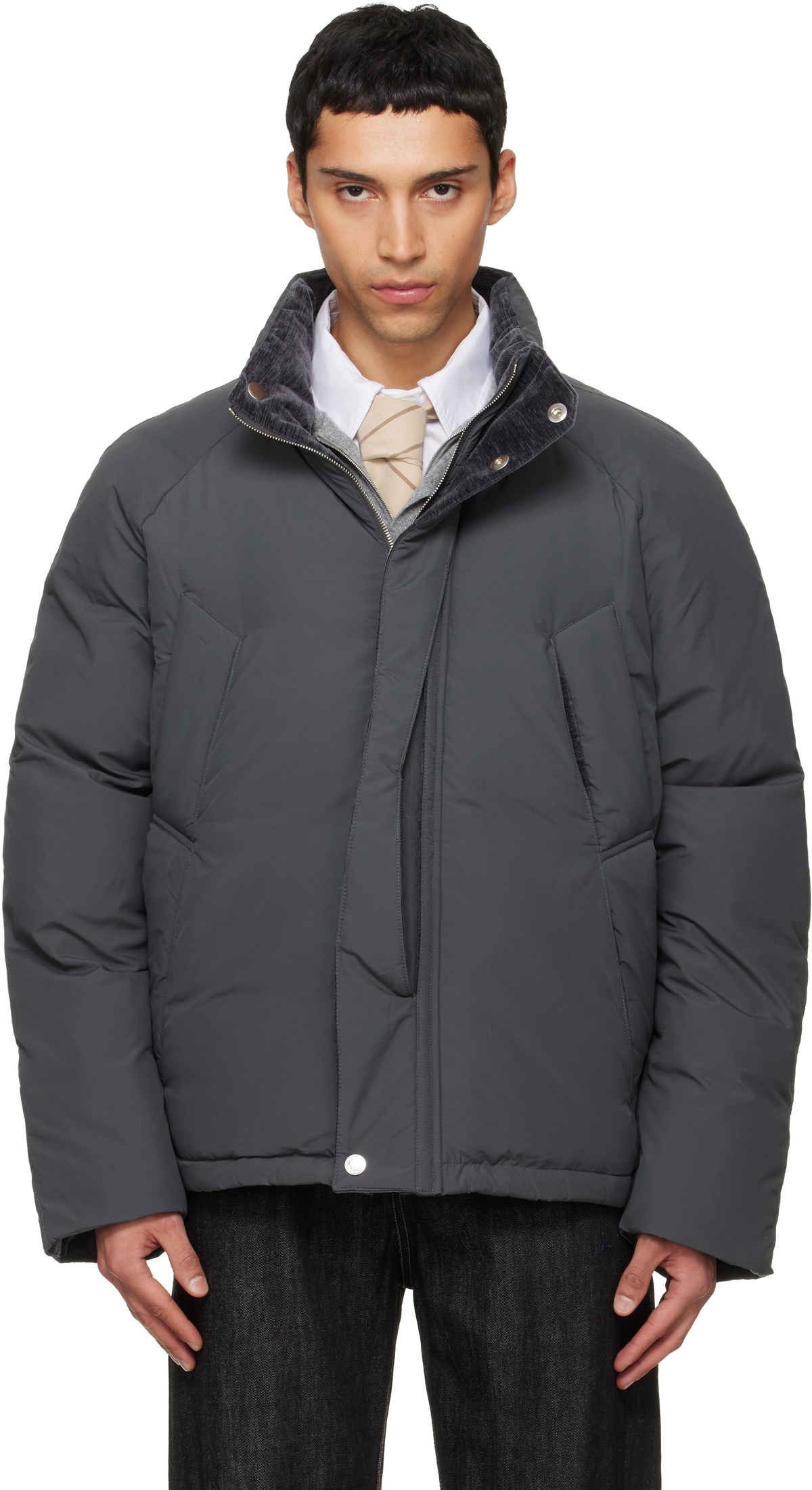 NULLUS Gray 8 Pocket Down Jacket NULLUS