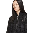 Sacai Black Embroidered Lace Bomber Jacket