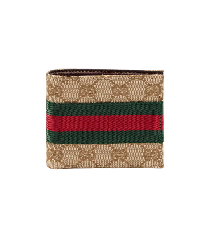 Photo: Gucci GG Canvas Web Stripe bifold wallet