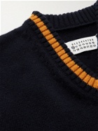 Maison Margiela - Striped Wool Sweater - Blue