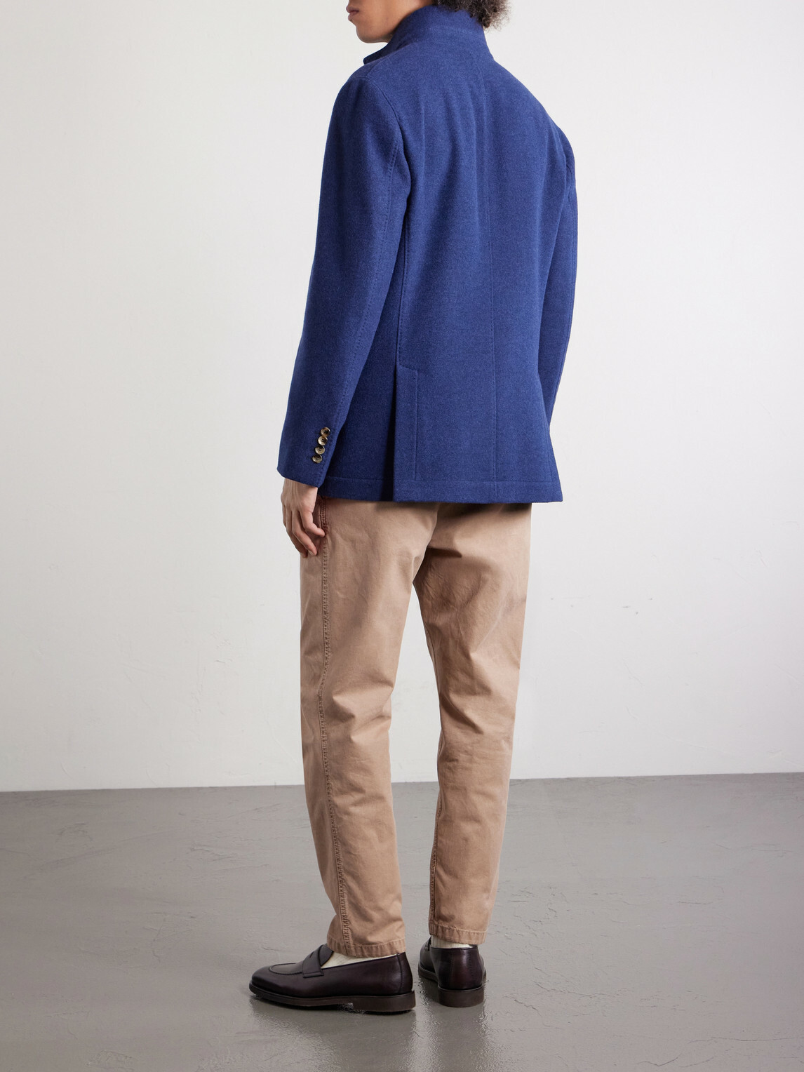 Brunello Cucinelli - Unstructured Brushed-Cashmere Blazer - Blue