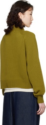 Cordera Green Merino Wool Perkins Cardigan