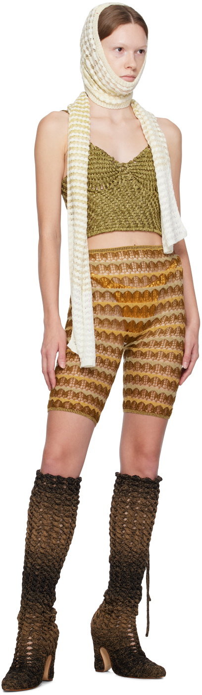 Isa Boulder SSENSE Exclusive Off-White Popcorn Scarf & Neck Warmer Set