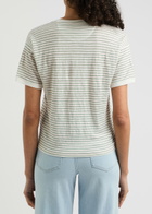 Frame Striped Linen T-shirt Green