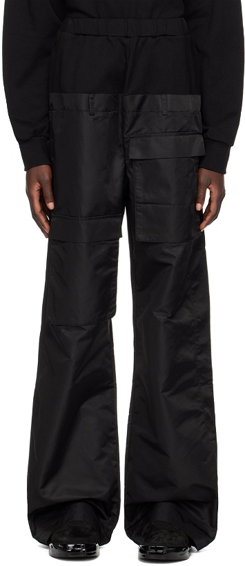 Photo: SPENCER BADU Black Paneled Trousers
