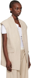 REMAIN Birger Christensen Beige Oversized Vest