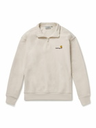 Carhartt WIP - American Script Cotton-Blend Jersey Half-Zip Sweatshirt - Neutrals