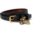 ALEXANDER MCQUEEN - Leather and Gold-Tone Bracelet - Black
