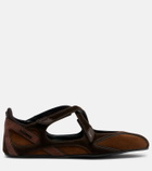 The Attico Floor 01 suede ballet flats