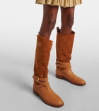 See By Chloé Anim suede-trimmed leather knee-high boots