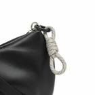 F/CE. Women's Tech Leather Cross Body Pochette Bag in Black 