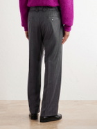 NN07 - Kay 10052 Straight-Leg Pinstriped Wool-Blend Twill Trousers - Gray