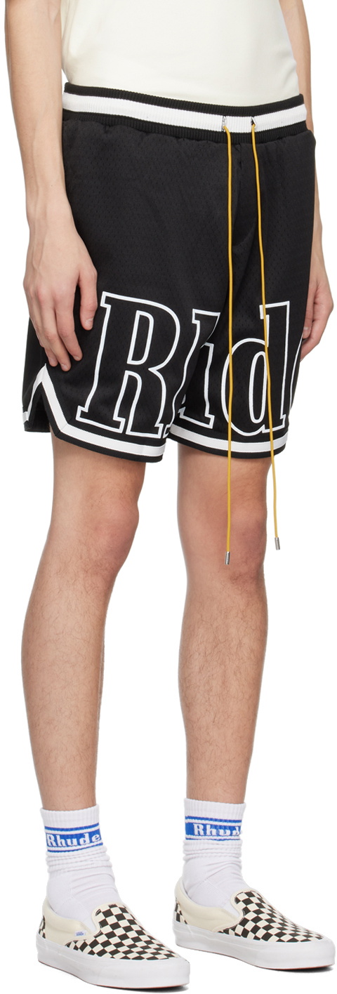 Rhude Black Polyester Shorts