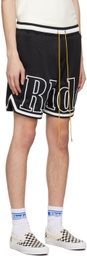 Rhude Black Polyester Shorts