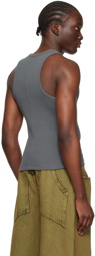 GANNI Gray Sun Tank Top