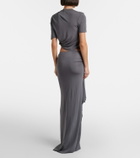 Christopher Esber Orica embellished jersey maxi skirt