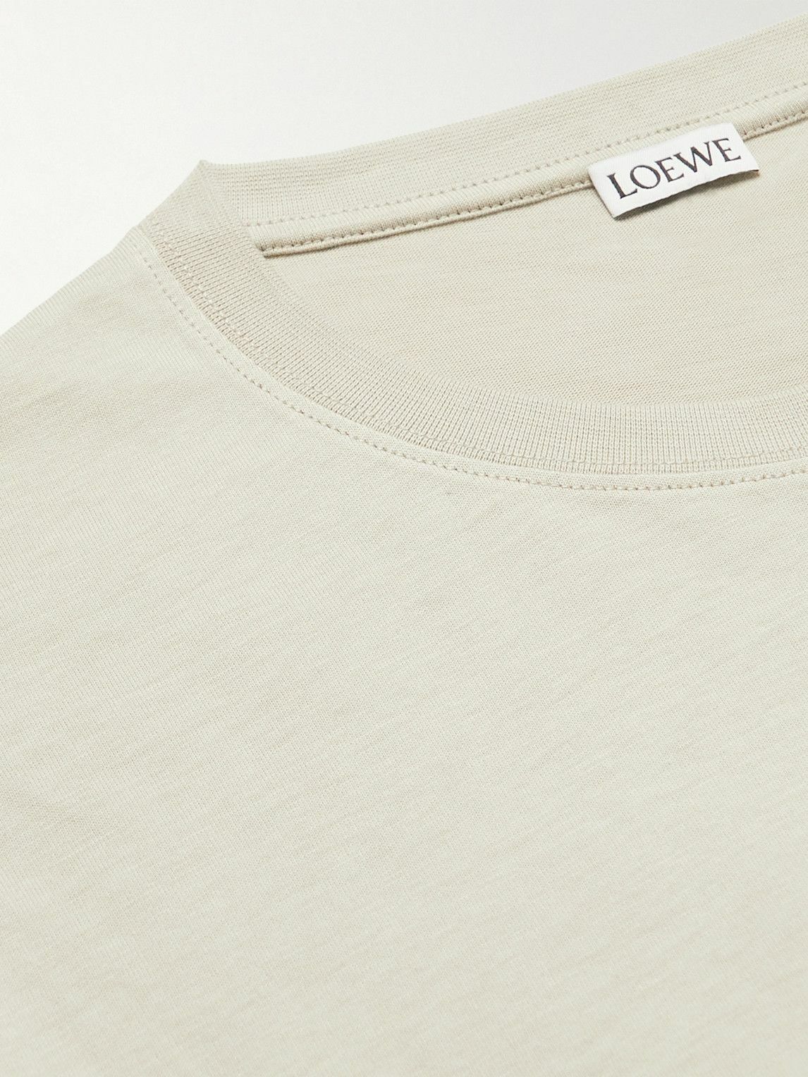 24AW new/LOEWE アナグラムコットンTシャツ T-Shirt Gray Relaxed fit T-shirt in cotton Grey - LOEWE