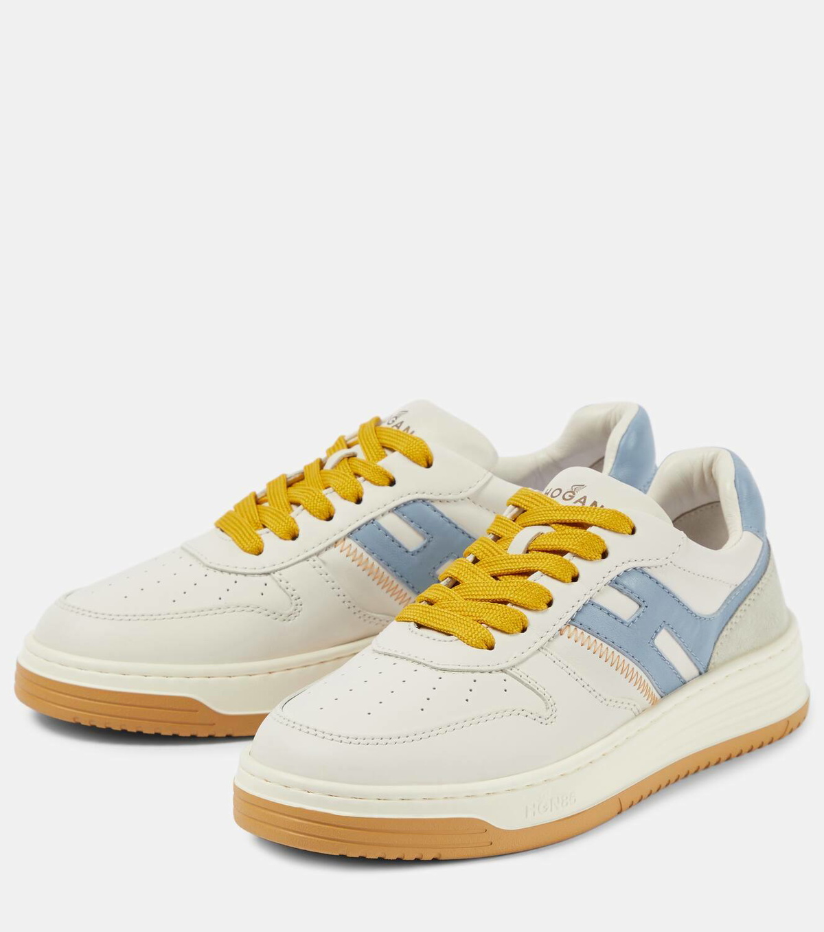 スニーカー HOGAN HOGAN H669 SNEAKERS IN SUEDE AND SMOOTH LEATHER Hogan H669 Suede And Leather Sneakers in White | Lyst