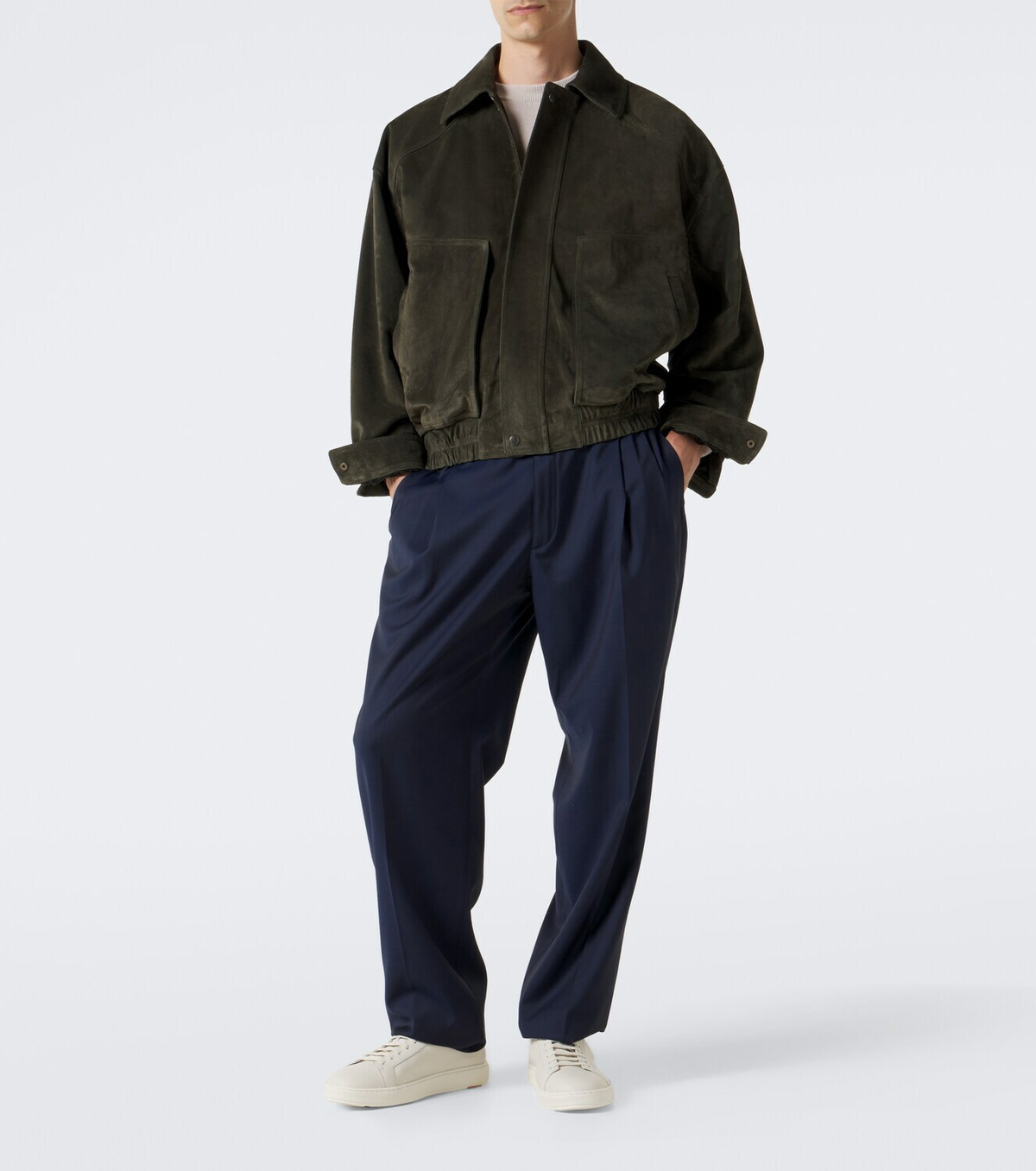 Santoni Leather sneakers