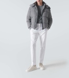 Zegna Ribbed-knit cashmere-blend down jacket