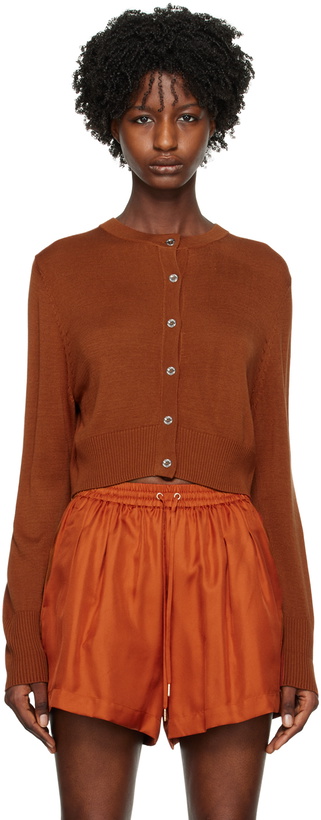 Photo: Silk Laundry Orange Cropped Cardigan