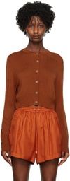 Silk Laundry Orange Cropped Cardigan