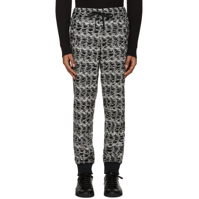 Photo: Versace Black and White Textured Lounge Pants