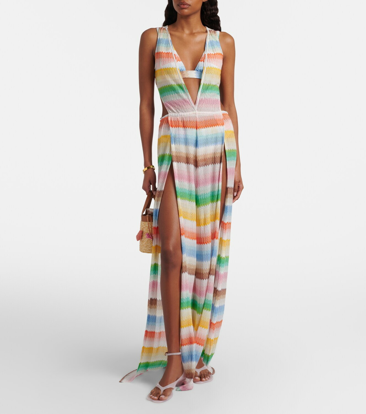 Missoni Zigzag open-back lamé jumpsuit
