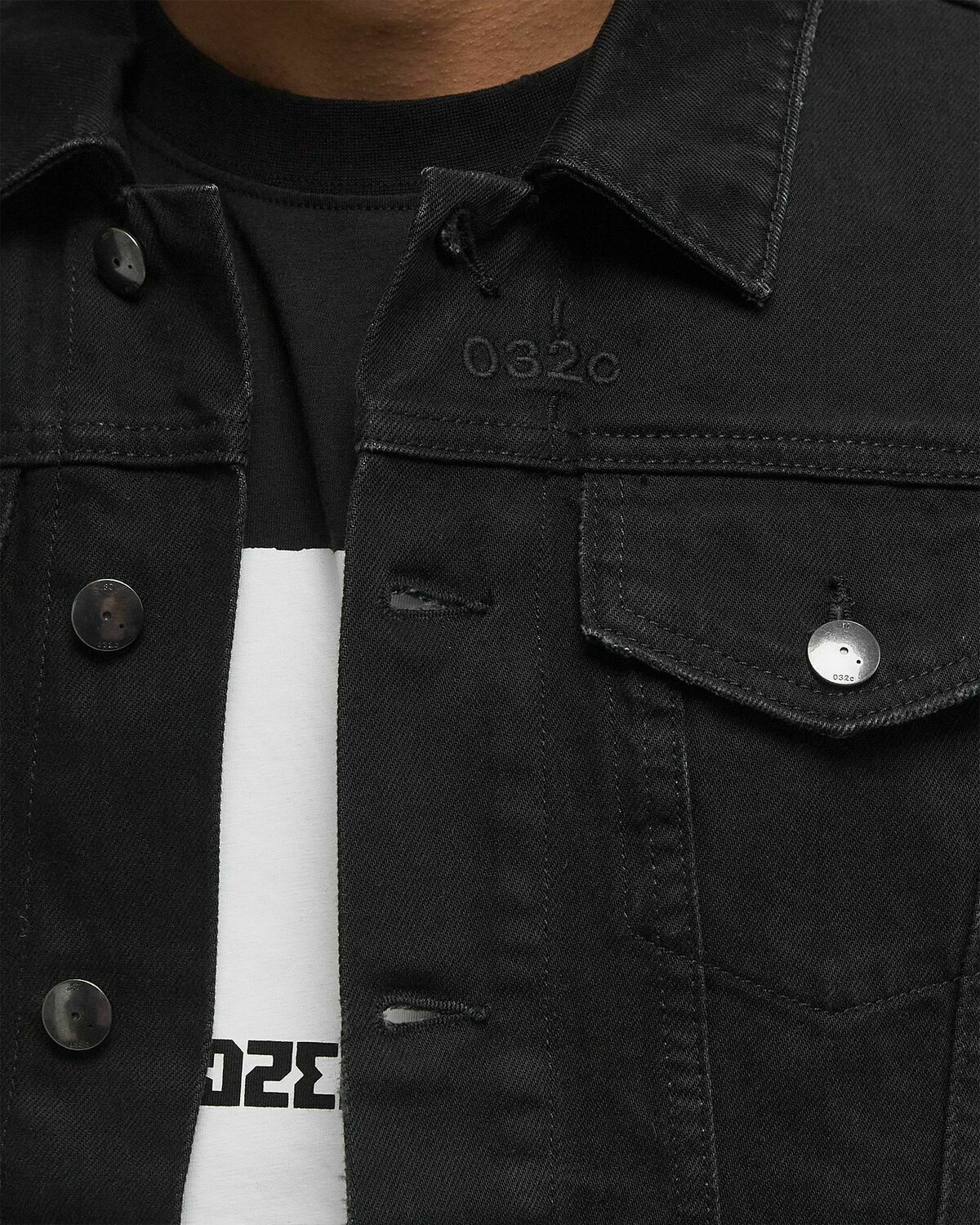 032c DOWN TO EARTH BOXY DENIM JACKET Black Men