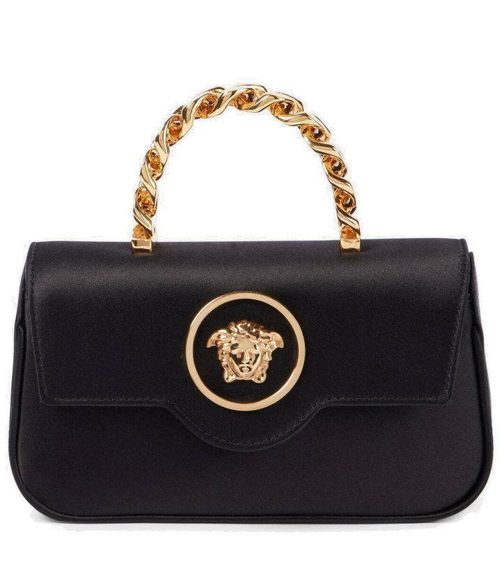 Photo: Versace La Medusa Mini satin tote bag