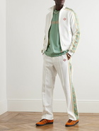 Casablanca - Logo-Appliquéd Cotton-Trimmed Jersey Track Jacket - White