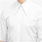 Maison Margiela Men's Short Sleeve Poplin Shirt in White