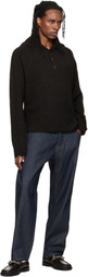 YMC Brown Runaway Neck Sweater